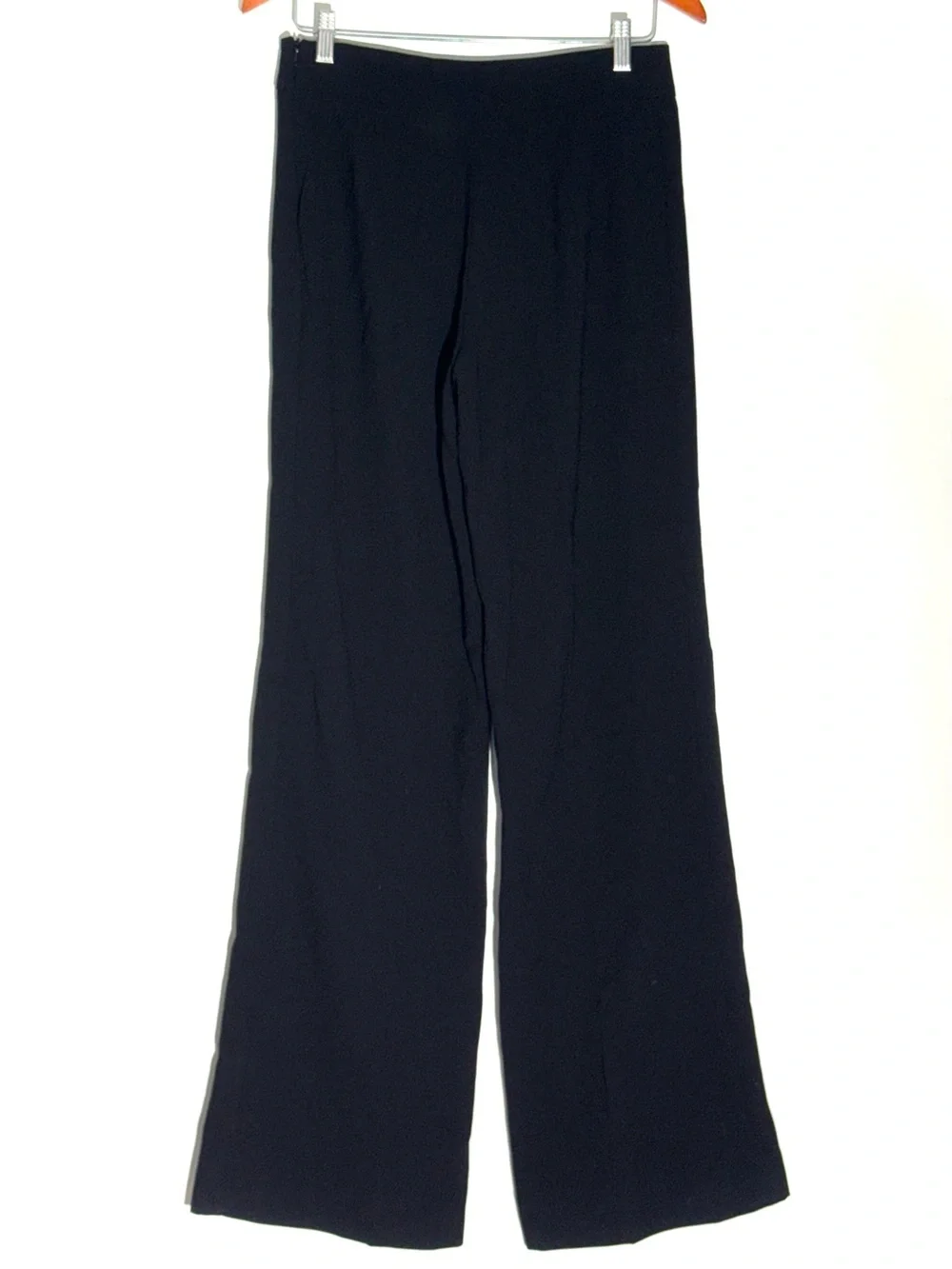 Zara Black High Rise Wide Leg Pull On Trousers Pants Minimalist Size S